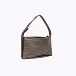 Bolsa Mini Solange Couro Tressê Aspen | Chumbo