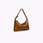 Bolsa Mini Solange Couro Tressê Aspen | Bronze
