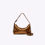 Bolsa Mini Solange Couro Tressê Aspen | Bronze