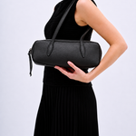 Bolsa Leonora Baguete Couro | Preto