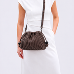 Bolsa Leni Bucket Couro Tressê | Capuccino