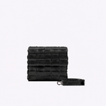 Bolsa Dominó Mini Couro Tressê | Preto