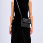 Bolsa Dominó Mini Couro Tressê | Preto