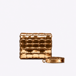 Bolsa Dominó Mini Couro Tressê | Bronze