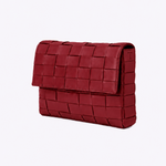 Bolsa Dominó Couro Tressê | Cereja