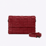 Bolsa Dominó Couro Tressê | Cereja