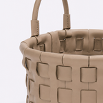 Cesto Trama Dominó Ecocouro 38x35 | Taupe