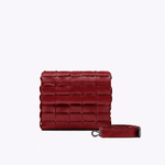 Bolsa Dominó Mini Couro Tressê | Cereja