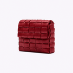 Bolsa Dominó Mini Couro Tressê | Cereja