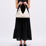 Bolsa Solange Média Trama Quadrado | Off White