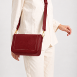 Bolsa Maya Grande Couro | Cereja