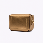Bolsa Maya Pequena Couro | Bronze, Preto