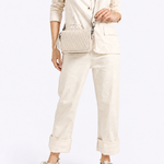 Bolsa Maya Pequena Couro Tressê | Off White