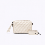 Bolsa Maya Pequena Couro Tressê | Off White
