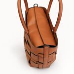 Bolsa Elisa Média Couro Tressê | Whisky