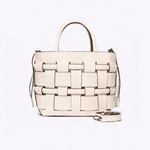 Bolsa Elisa Média Couro Tressê | Off White