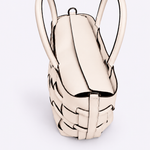 Bolsa Elisa Média Couro Tressê | Off White