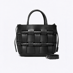 Bolsa Elisa Média Couro Tressê | Preto