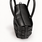 Bolsa Elisa Média Couro Tressê | Preto