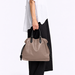 Bolsa Marcela Couro Plume | Grigio, Preto