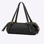 Bolsa Heide Couro Trama Tear | Preto