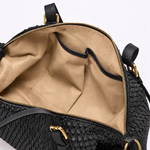 Bolsa Heide Couro Trama Tear | Preto