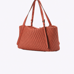 Bolsa Laura Couro Tressê | Coral