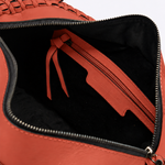 Bolsa Laura Couro Tressê | Coral