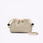 Bolsa Leni Bucket Couro Tressê | Off White