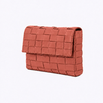 Bolsa Dominó Couro Tressê | Coral