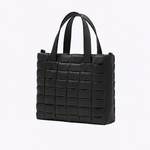 Bolsa Dominó Média Couro Tressê | Preto