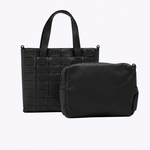 Bolsa Dominó Média Couro Tressê | Preto
