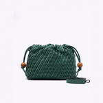 Bolsa Leni Bucket Couro Tressê | Esmeralda