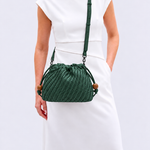 Bolsa Leni Bucket Couro Tressê | Esmeralda