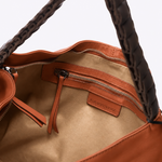 Bolsa Allegra Couro Alça Tramada | Canela