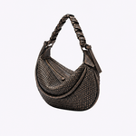 Bolsa Mini Amy Couro Tressê Aspen Brush Off | Bronze