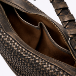 Bolsa Mini Amy Couro Tressê Aspen Brush Off | Bronze