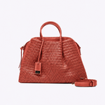 Bolsa Inês Couro Tressê | Coral