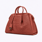 Bolsa Inês Couro Tressê | Coral