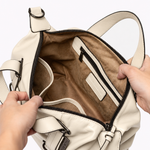 Bolsa Mini Lívia Couro | Off White, Preto