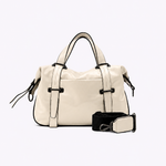 Bolsa Mini Lívia Couro | Off White, Preto