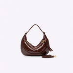 Bolsa Giovana Couro Tressê Verniz | Café