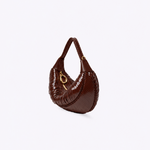 Bolsa Giovana Couro Tressê Verniz | Café