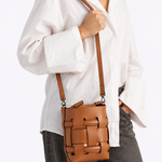 Bolsa Grace Couro Tressê | Whisky