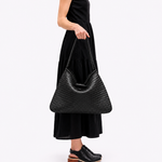 Bolsa Daya Couro Tressê | Preto