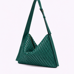 Bolsa Aya Couro Tressê | Esmeralda