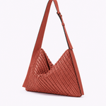 Bolsa Aya Couro Tressê | Coral