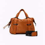 Bolsa Mini Lívia Couro | Caramelo, Preto