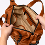 Bolsa Mini Lívia Couro | Caramelo, Preto
