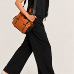 Bolsa Mini Lívia Couro | Caramelo, Preto